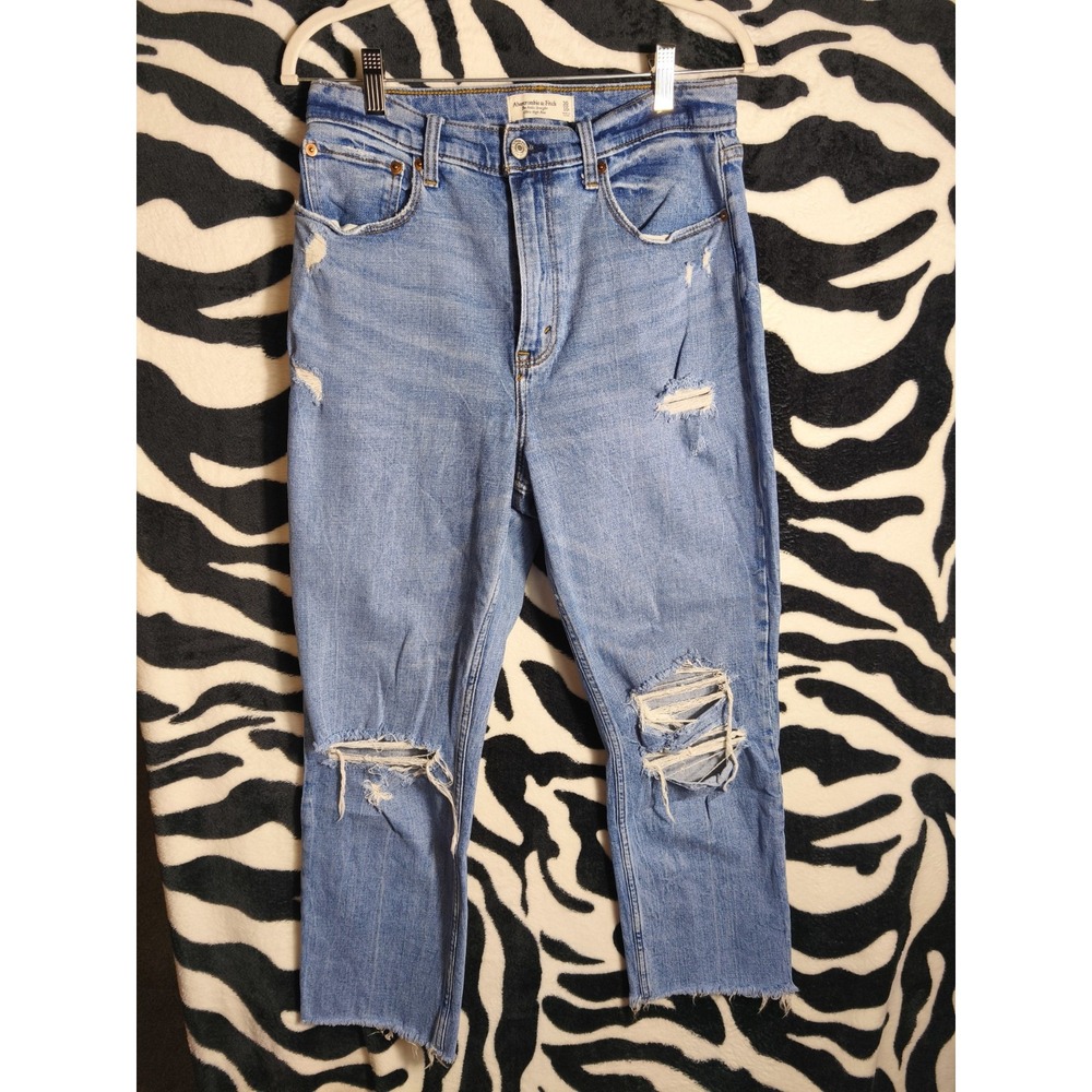 Abercrombie &‎ Fitch Curve Love The Ankle Straight Ultra High Rise Sz 30 10R Y2K